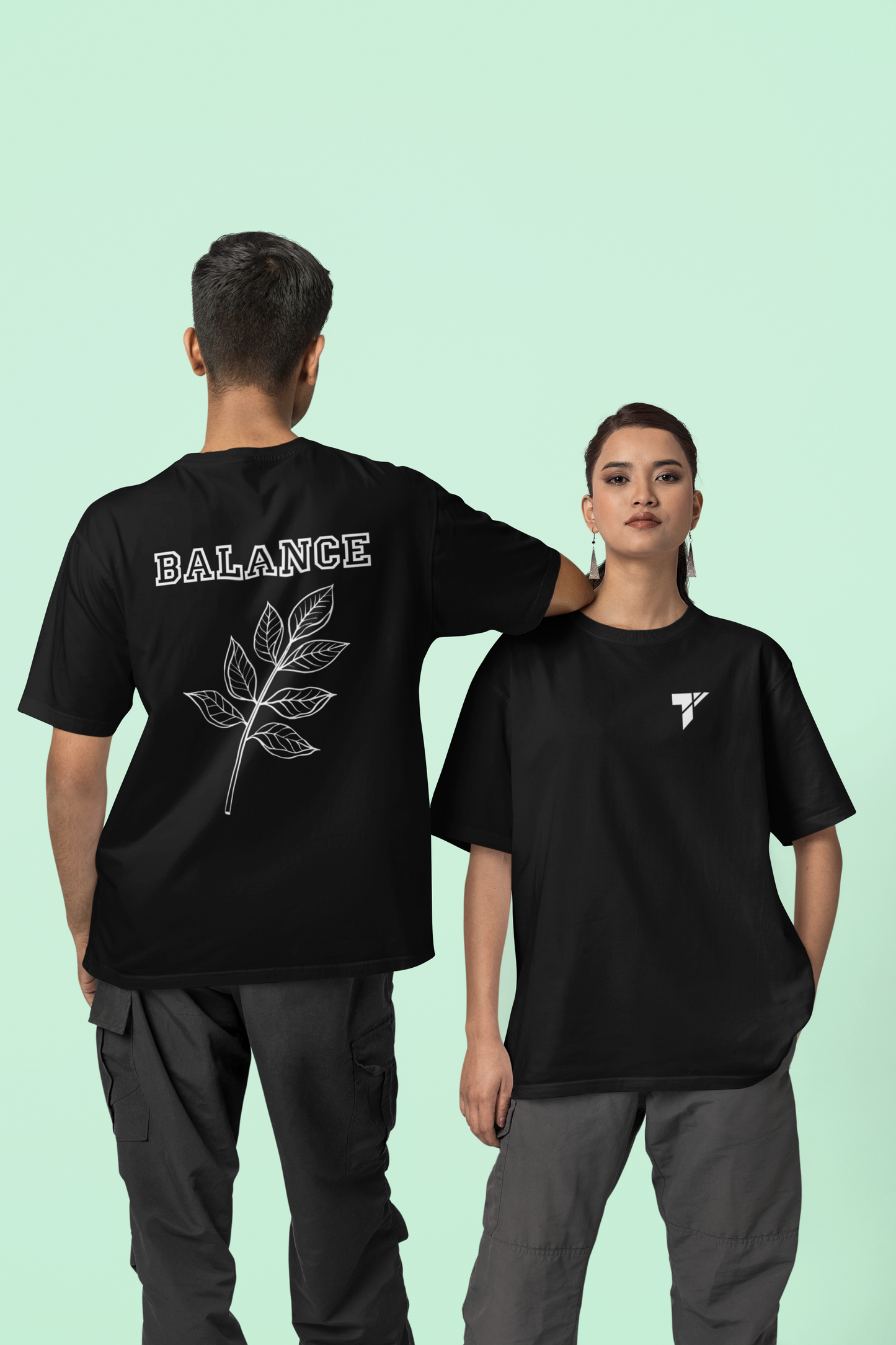 Oversized Printed T-shirt – Balance